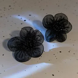 BEYTER Artificial Beaded Floral Shaped Studs-13