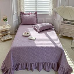 JC HOME Purple 162 TC King Bed cover Set-image-97