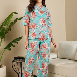 July Women Printed Pure Cotton Night suit-picture-3