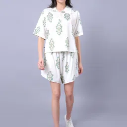 Valles365 by S.C. Printed Shirt & Shorts Co-Ord Set-picture-49