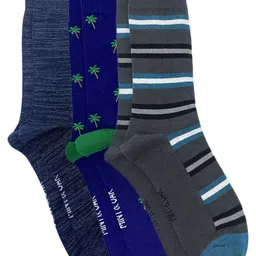 Mint & Oak Men Pack Of 3 Patterned Above Ankle Length Socks-16