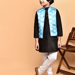 PRINTINDIA Boys Mandarin Collar Regular Straight Kurta with Pyjamas-image-85