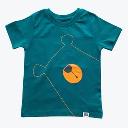 Reedoo Kids Peek-a-Bear Bio Finish Graphic Printed Round Neck Cotton T-shirt-image-48