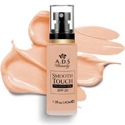 A.D.S Waterproof Smooth Touch SPF-20 Pump Foundation With Hyaluronic Acid-40ml- Shade-01-24