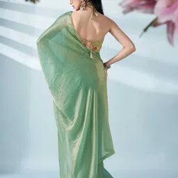 Mitera Solid Pattern Saree image 2