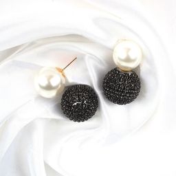 StyleCast Brass-Plated Rhinestone Studded Circular Shaped Studs-image-27