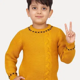 JoE Hazel Boys Cable Knit Pullover with Embroidered Detail-picture-56
