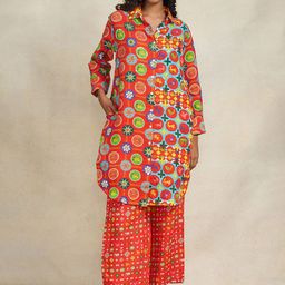 Gulabo by Abu Sandeep Women Printed Straight Leg Slim Fit Trousers-picture-38