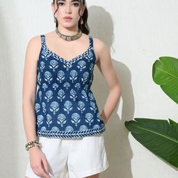 Zenava by Myntra Women Cotton Ethnic Motifs Printed Top-image-43