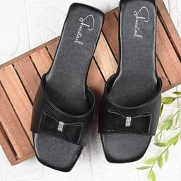 Shoestail Women Embellished Open Toe Flats with Bows-picture-32
