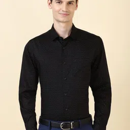 Allen Solly micro ditsy Printed Spread Collar Slim Fit Pure Cotton Formal Shirt-picture-34