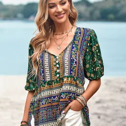 StyleCast Women Floral Printed V-Neck Top-picture-31