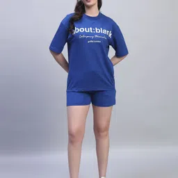 GRIFFEL Printed Oversized Breathable Pure Cotton T-shirts & Shorts Co-Ords-picture-25