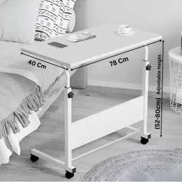 Torche Yellow Height Adjustable Movable Multipurpose Study Table With Wheels image 5