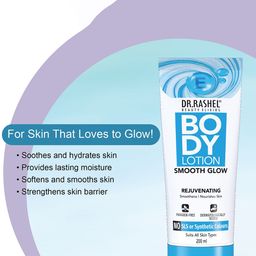 DR.RASHEL Smooth Glow Body Lotion Infused With Aloevera Extract - 200 ml image 3