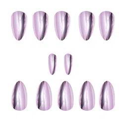 PRIVIU Set Of 12 Reusable Chromatic Nails With Application Kit-0