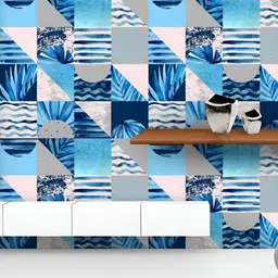 ArtzFolio Printed UV-Resistant Anti-Bacterial Abstract Squares & Triangles Peel & Stick Wallpaper-78