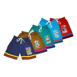 NEW TRINATH HOSIERY Kids Pack of 5 Graphic Printed Mid-Rise Regular Shorts-54