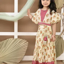 LIL PITAARA Girls Printed Ready to Wear Lehenga &-picture-24