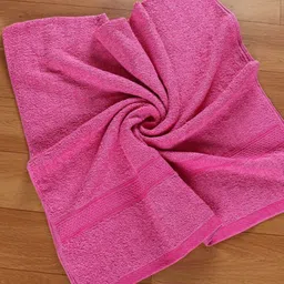 Fezora Pink Cotton 450 GSM Bath Towel-picture-32