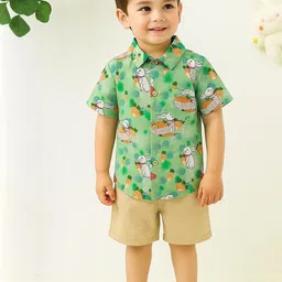 SHREE VANKIYA HANUMANJI FASHION Unisex Kids Pure Cotton Shirt with Shorts-picture-6