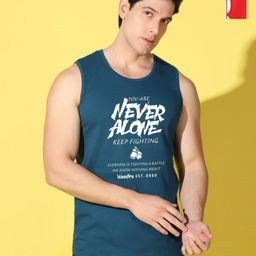 WOOSTRO Men Typography 2 Printed Raw Edge Slim Fit T-shirt-image-30