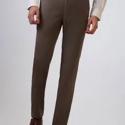 Raymond Contemporary Fit Structure Pattern Formal Trousers-image-29