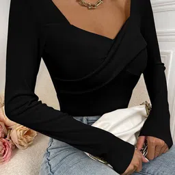 StyleCast Women V-Neck Solid Top-image-30