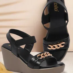 Colo Wedge Sandals with Buckles-image-0