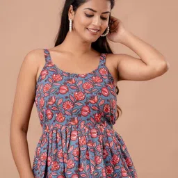 Rangun Floral Print Top-picture-41
