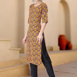 anouk rustic HERE&NOW Selection Of 2 Printed Straight Kurta With Trouser image 4