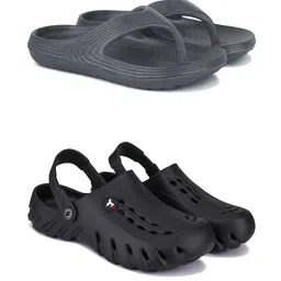 PENNEN Set Of 2 Stylish Thong Flip-Flops & Clogs-picture-0