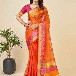 AMRUTKALA SAREES Woven Design Zari Saree-image-46