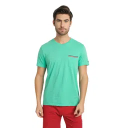 AMSWAN Men V-Neck Pockets T-shirt-picture-49