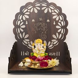 OLIVE TREE Brown Textured Wooden Home Temple-picture-25