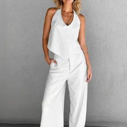 LULU & SKY Halter Neck Waistcoat With Trousers Co-Ords-picture-5