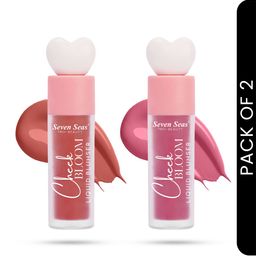 Seven Seas Set Of 2 Cheek Bloom Liquid Blusher And Lip Gloss- 5 g Each- 01 & 02-81