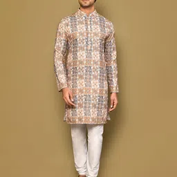 Arihant Rai Sinha Men Ethnic Motifs Printed Thread Work Kurta-image-83