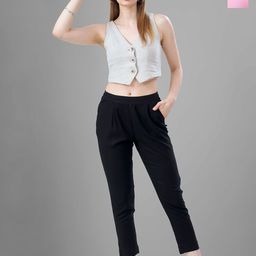 T19 Women Relaxed Straight Fit Trousers-picture-23