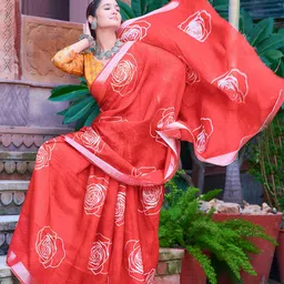 Anouk Floral Printed Saree-10