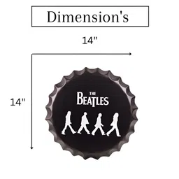 eazy wagon Black & White Bottle Caps Printed Metal Wall Hangings-image-76