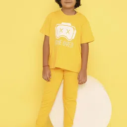Knitting Doodles Boys Printed Pure Cotton T-shirt and Joggers-image-63
