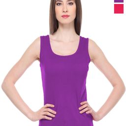 BAESD Women Pack of 2 Solid Cotton Tank Top-image-22