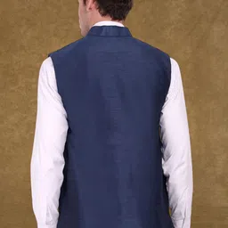 SKAVIJ Men Mandarin Collar Nehru Jacket image 5