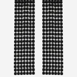 Kushal's Fashion Jewellery Black Polish Plated Contemporary Zircon Studded Drop Earrings-picture-38