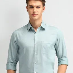 Arrow Men Spread Collar Textured Cotton Slim Fit Casual Shirt-picture-30