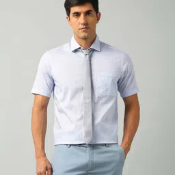 Arrow Men Classic Fit Spread Collar Geometric Printed Cotton Formal Shirt-picture-12