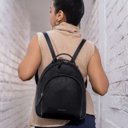MAI SOLI Women Textured Leather Backpack-7