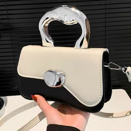 corsica DressBerry Colourblocked PU Structured Sling Bag image 2