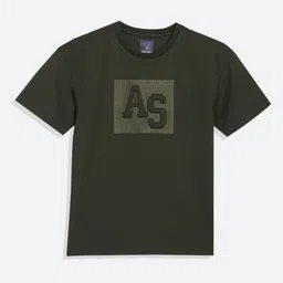 Allen Solly Junior Boys Typography Printed Round Neck Cotton T-shirt-image-80